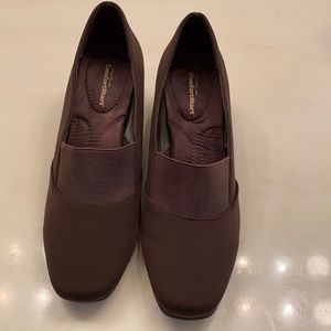GEORGE COMFORT START BROWN WEDGE ENCLOSED SHOE. CUSHION WITH SUPPORT INS…